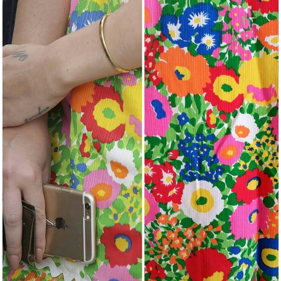 60s Vintage floral dress Lana Del Rey dress - Picture 2 of 6